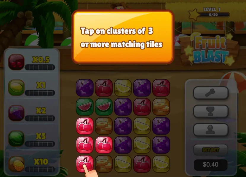 Cách chơi trò chơi slot Fruit Blast